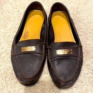 Coach women’s brown leather loafers size 7.5